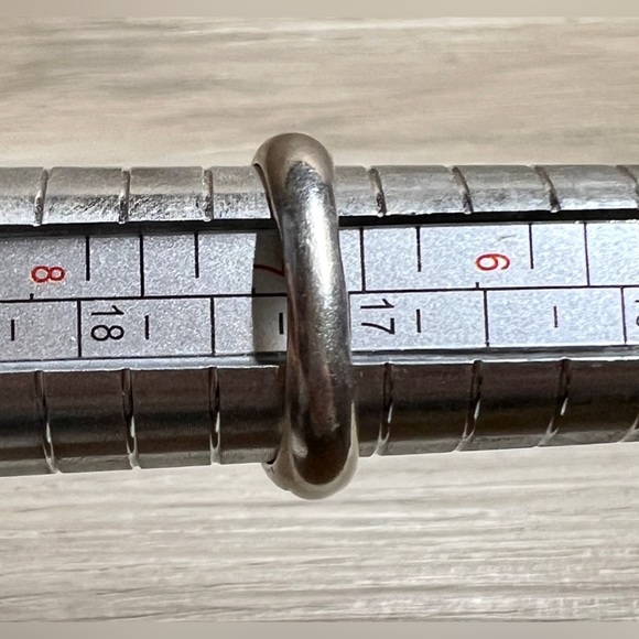 Vintage Designer Signed Sterling Silver & 14k Gold Beaded Blue Topaz Ring - Picture 11 of 11